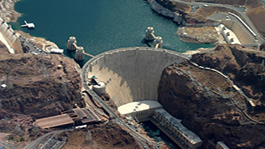 Dam and hydroelectric power plants: